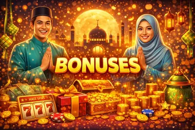Islamic themed casino bonus featuring couple and mosque background