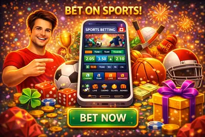 Smartphone displaying sports betting interface for football basketball and hockey